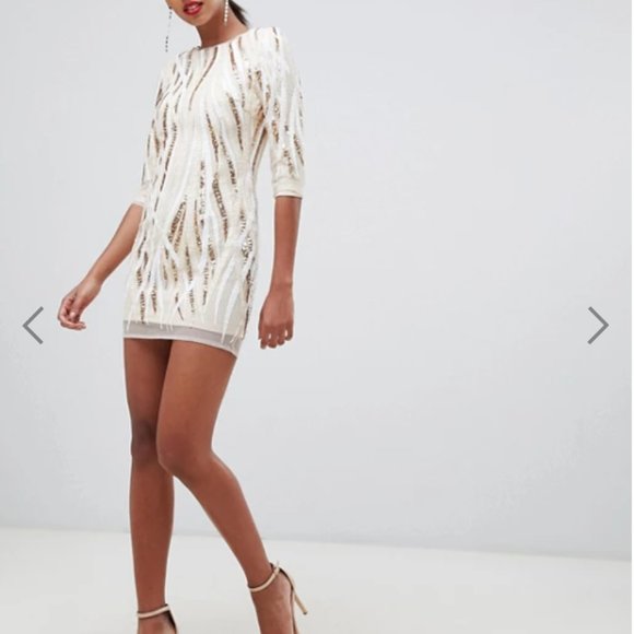 TFNC Swirl Pattern Sequin Dress - Picture 2 of 3